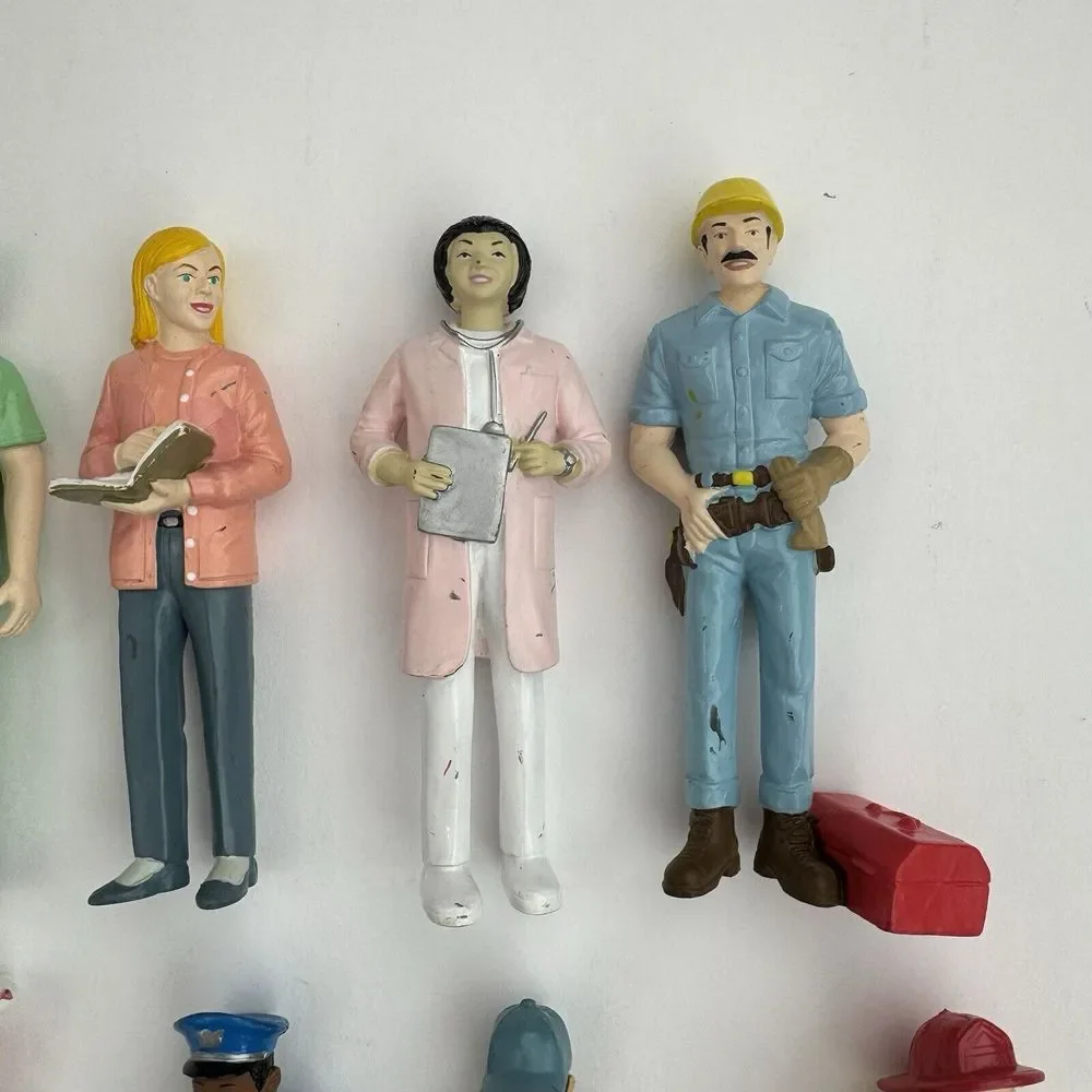 11 Vtg‎ Lakeshore Learning Career Figures Fireman Chef Doctor Teacher Police….